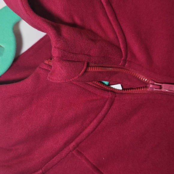 Crz Yoga Fleece Lined Half Zip Hoodies with Thumb Holes - Picture 4 of 7